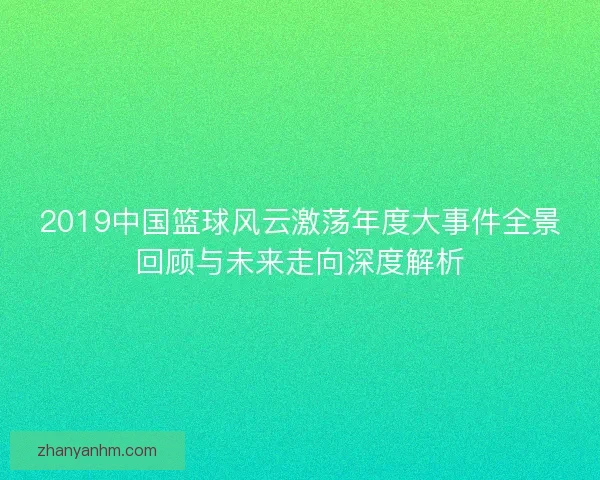 2019中国篮球风云激荡年度大事件全景回顾与未来走向深度解析